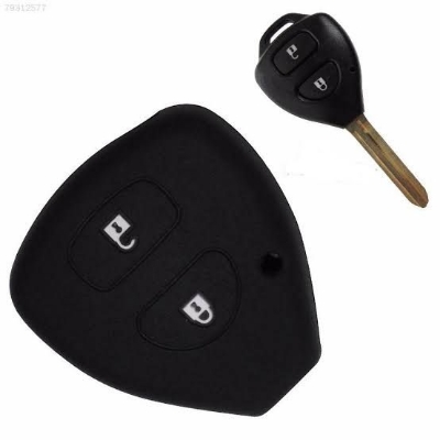 Picture of Toyota Camry Highlander Corolla Vios Rav4 Land Cruis Silicone Cover Remote Key Protector Case 2 Button