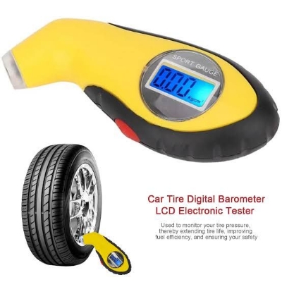 Picture of Premium Quality Digital LCD Tyre Air Pressure Gauge Meter - Car/Bike