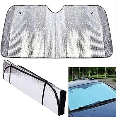 Picture of Windshield Sun Shade UV Rays Sun Visor Shade,Auto Front Windshield Sunshade Car Folded Sun Shield Shade, Keeps Vehicle Cool-Size 130 x 60 cm
