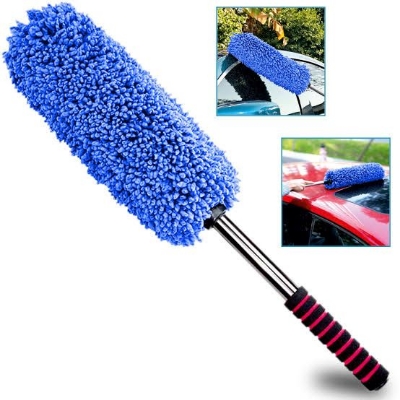 Picture of Car Cleaning Duster, Ultra Soft Microfiber Brush- Extendable Telescoping Handle Tool, Interior Exterior Multipurpose Smooth Cleaner for Car Office Home Use with Storage Bag, Lint Free- Blue