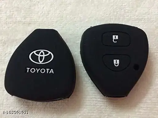 Picture of 2 Buttons Silicone Remote Car Key Case Cover For Toyota Camry Highlander Corolla Hilux Vitz Vios Rav4 Aqua Land Cruis