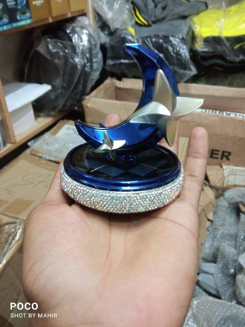 Picture of Solar car mounted fragrance car perfume interior decoration decoration deodorization lasting fragrance car air freshener - Blue