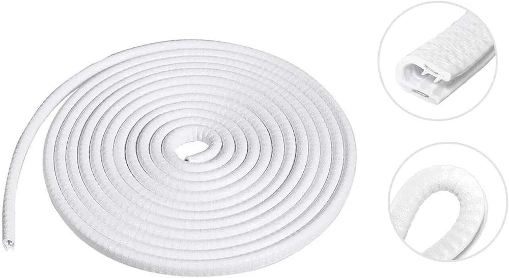 Picture of 5M Car Door Edge Protector, Car Door Edge Guards Universal U Shape Rubber Seal Edging Car Door Seal Trim Protector Car Door Guard Strip Fit for Most Car (White)