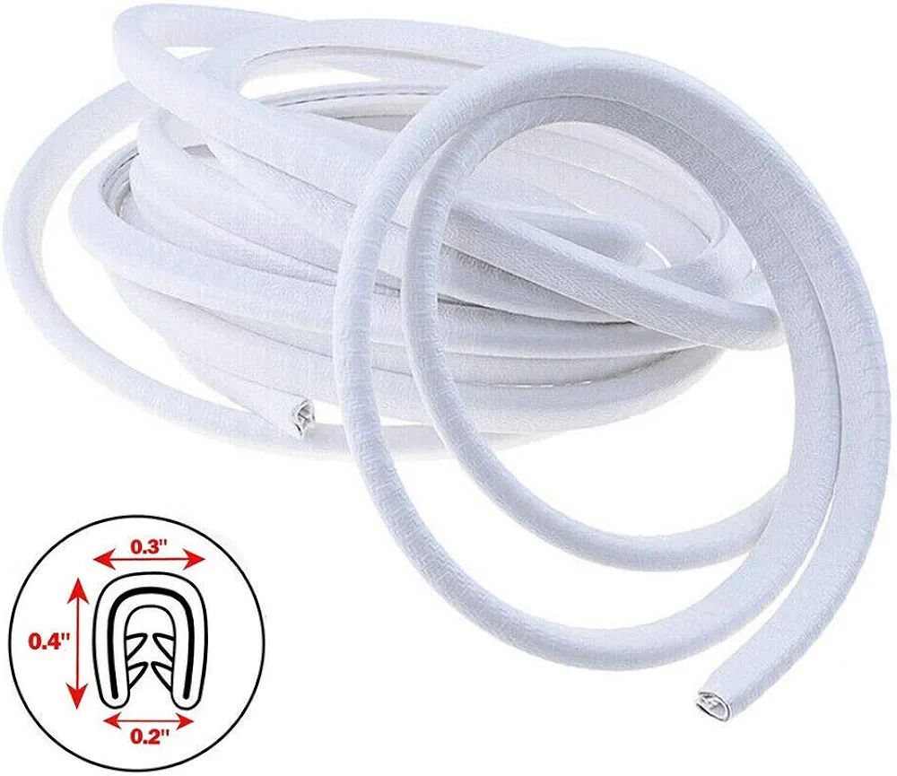 Picture of 5M Car Door Edge Protector, Car Door Edge Guards Universal U Shape Rubber Seal Edging Car Door Seal Trim Protector Car Door Guard Strip Fit for Most Car (White)