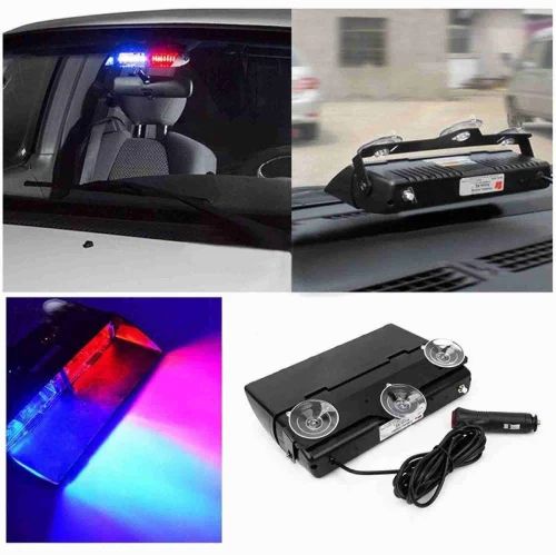 Picture of Dashboard 9 led car emergency 3 color (red, white, blue flashing) Lights and Multi Mode Function Available