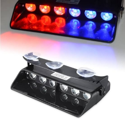 Picture of 6 LED Police Emergency Flashing Light/Flasher Strobe/Warning Light Universal for Car/Jeep/Trucks Etc. 1Pcs(Red/Blue)
