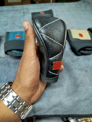 Picture of Car Gear Shift Knob Cover | Auto Leather Sponge Padded | Non Slip | Car Interior Accessory | Perfect Fit | Compatible with All Renault Models | Black