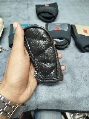 Picture of Car Gear Shift Knob Cover | Auto Leather Sponge Padded | Non Slip | Car Interior Accessory | Perfect Fit | Compatible with All Renault Models | Black