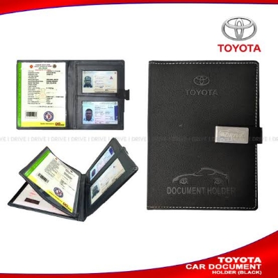 Picture of Premium Quality TOYOTA Car Document Holder – Organize Your Car Papers in Style For Car - Black