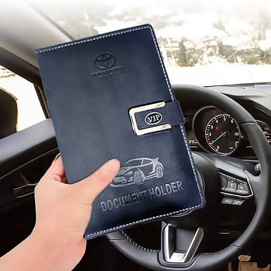 Picture of Premium Quality TOYOTA Car Document Holder – Organize Your Car Papers in Style For Car - Black
