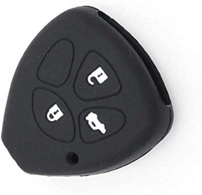 Picture of Silicone Remote Key Cover for Toyota Fortuner, Innova, Camry (Black) 3 Buttons
