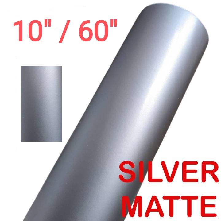 Picture of New Silver Metallic Matte Vinyl Sticker For Bike & Car Dashboard Gear Panel Designing 10 inch Wide 60 inch Long