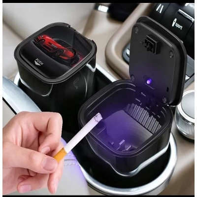 Picture of Car ashtray creative personality covered special female multi-function male car invisible trend hi - Black,Blue Red