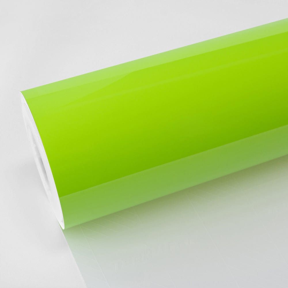 Picture of 12"/48" Light Green PVC Gloss Ambulance Yellow Vinyl Wrap, For Car & Bike Sticker