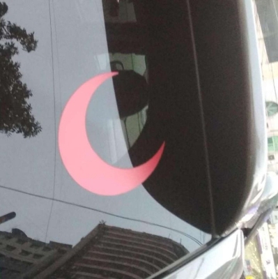 Picture of Premium Quality 2 Pis Moon 2 Pis Doctor Universal Car Front & Rear Sticker Combo