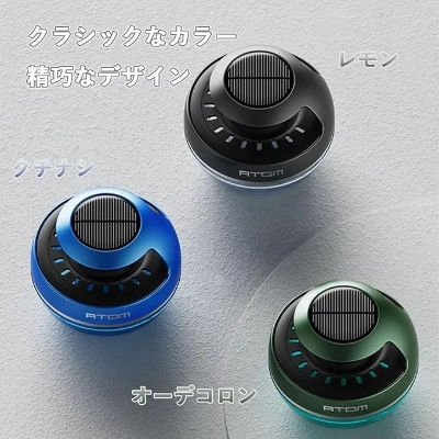 Picture of High Quality Atom Solar Car Air Freshener Perfume - Black, Blue & Green