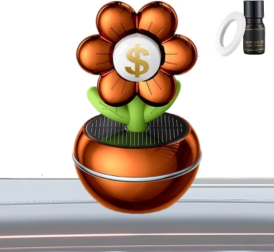Picture of Car Fragrance Diffuser | Solar Powered Car Aromatherapy Diffuser - Flower Design, 360 Degree Rotation,