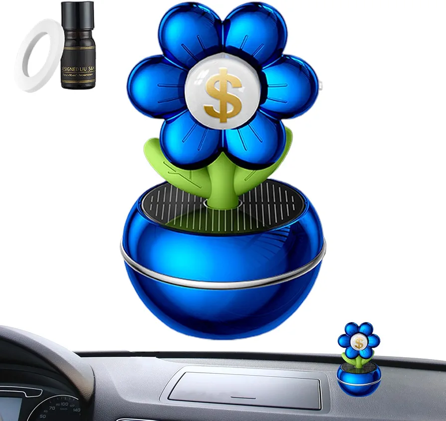 Picture of Car Fragrance Diffuser | Solar Powered Car Aromatherapy Diffuser - Flower Design, 360 Degree Rotation,