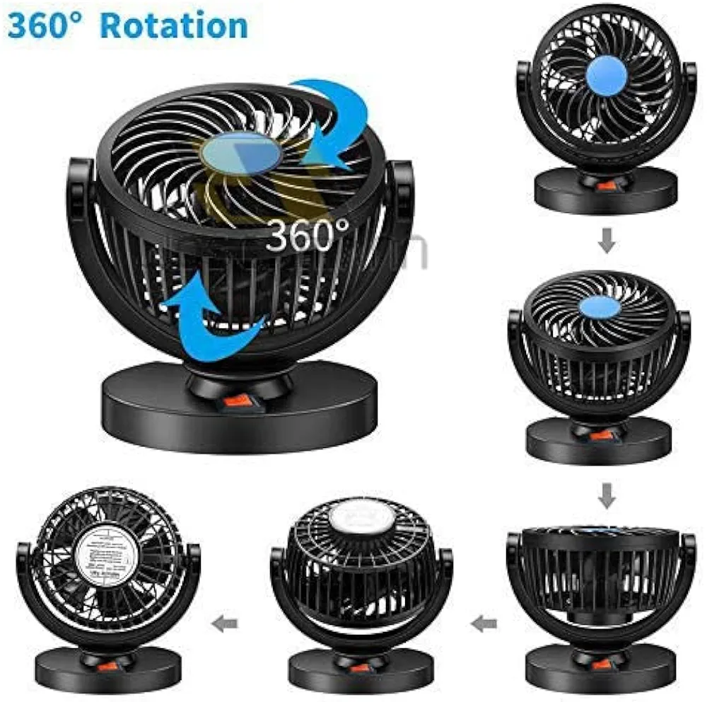 Picture of Mitchell 12V DC Electric Car Single Head Fan for Dashboad 360 Degree Rotatable Car Auto Powerful Cooling Air Fan
