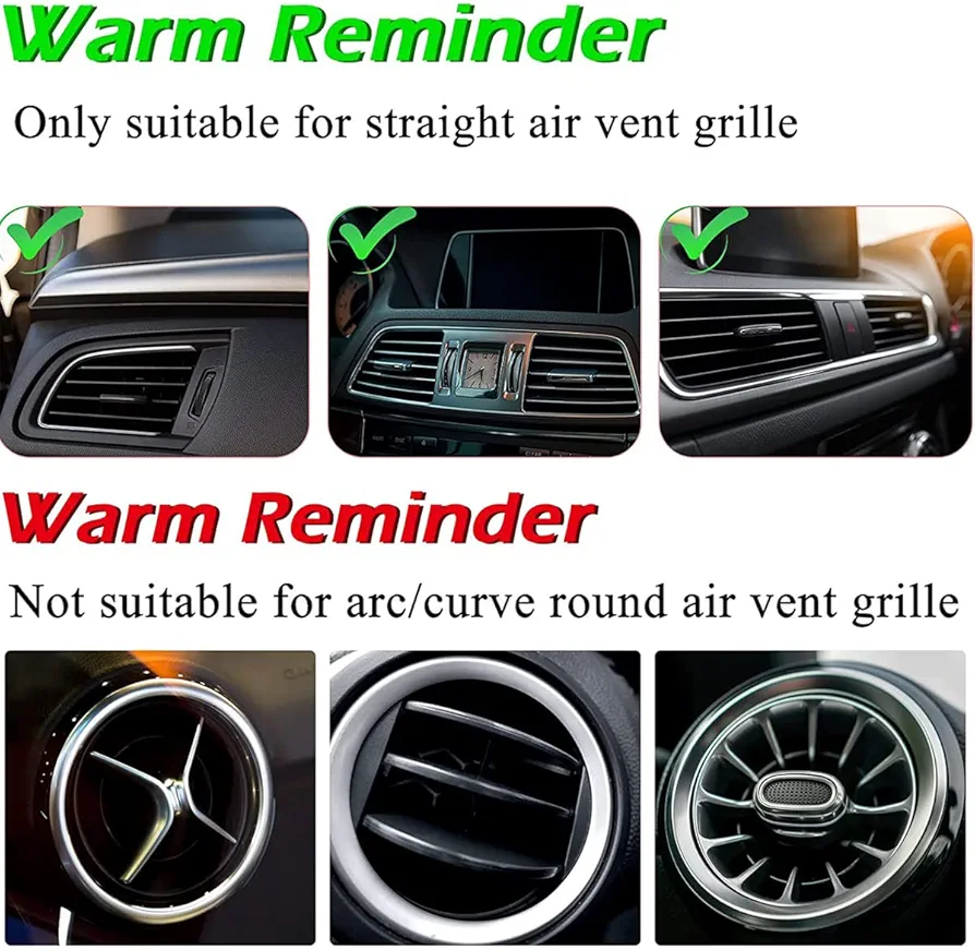 Picture of 10 Pcs 20cm Car Air Conditioner Vent Outlet Trim Strips U Shape Chrome PVC Colorful Shiny Car Trim Strips for Car Decoration