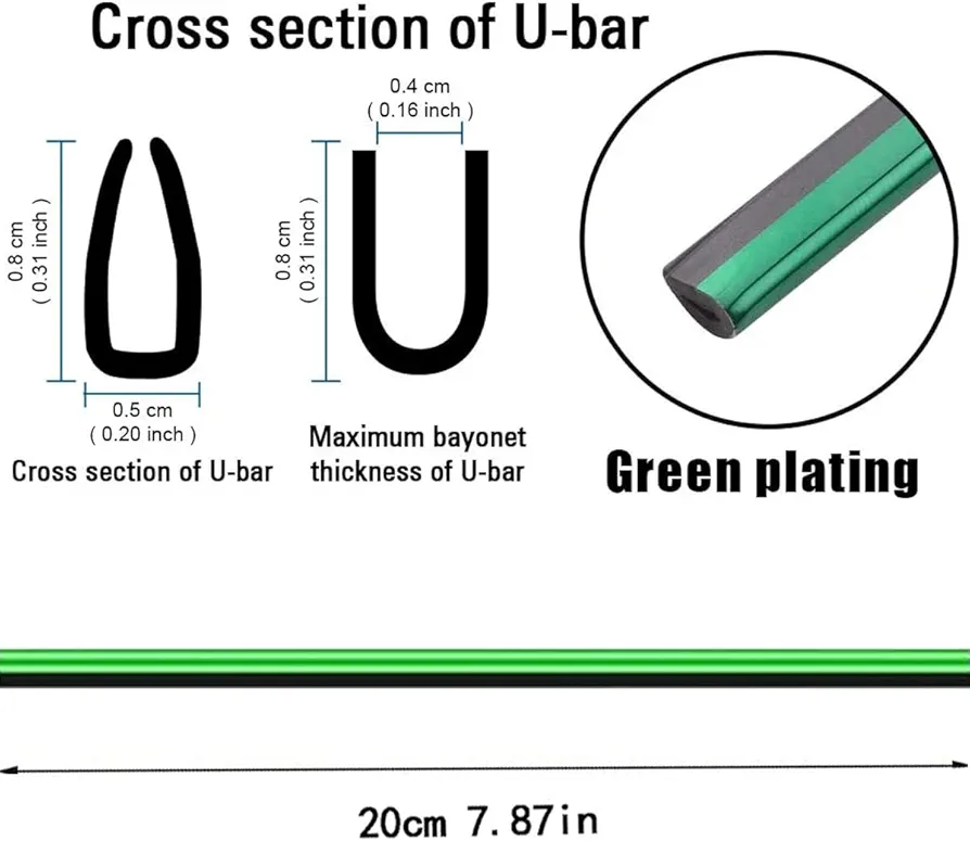 Picture of 10 Pcs 20cm Car Air Conditioner Vent Outlet Trim Strips U Shape Chrome PVC Colorful Shiny Car Trim Strips for Car Decoration