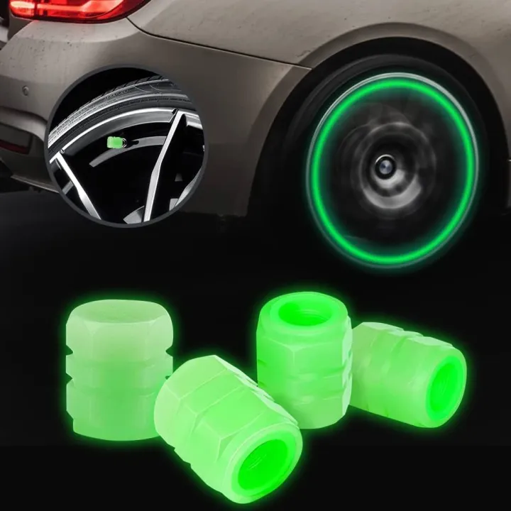 Picture of Stylish Luminous Radium(No battery) Motorcycle,Car & Cycle Decoration Tire Valve Nozzle Hub Wheel Lights