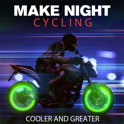 Picture of Stylish Luminous Radium(No battery) Motorcycle,Car & Cycle Decoration Tire Valve Nozzle Hub Wheel Lights