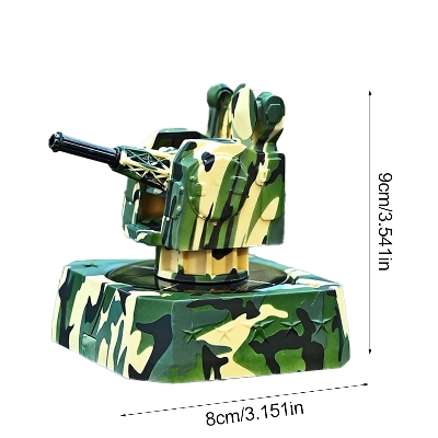 Picture of Solar Car Air Freshener | Car Air Freshener Diffuser with Solar Rotation | Modern Cannon Shape Odor Remover Anti Slip Base Design Sea Scent for Taxi Caravan Truck Dashboard