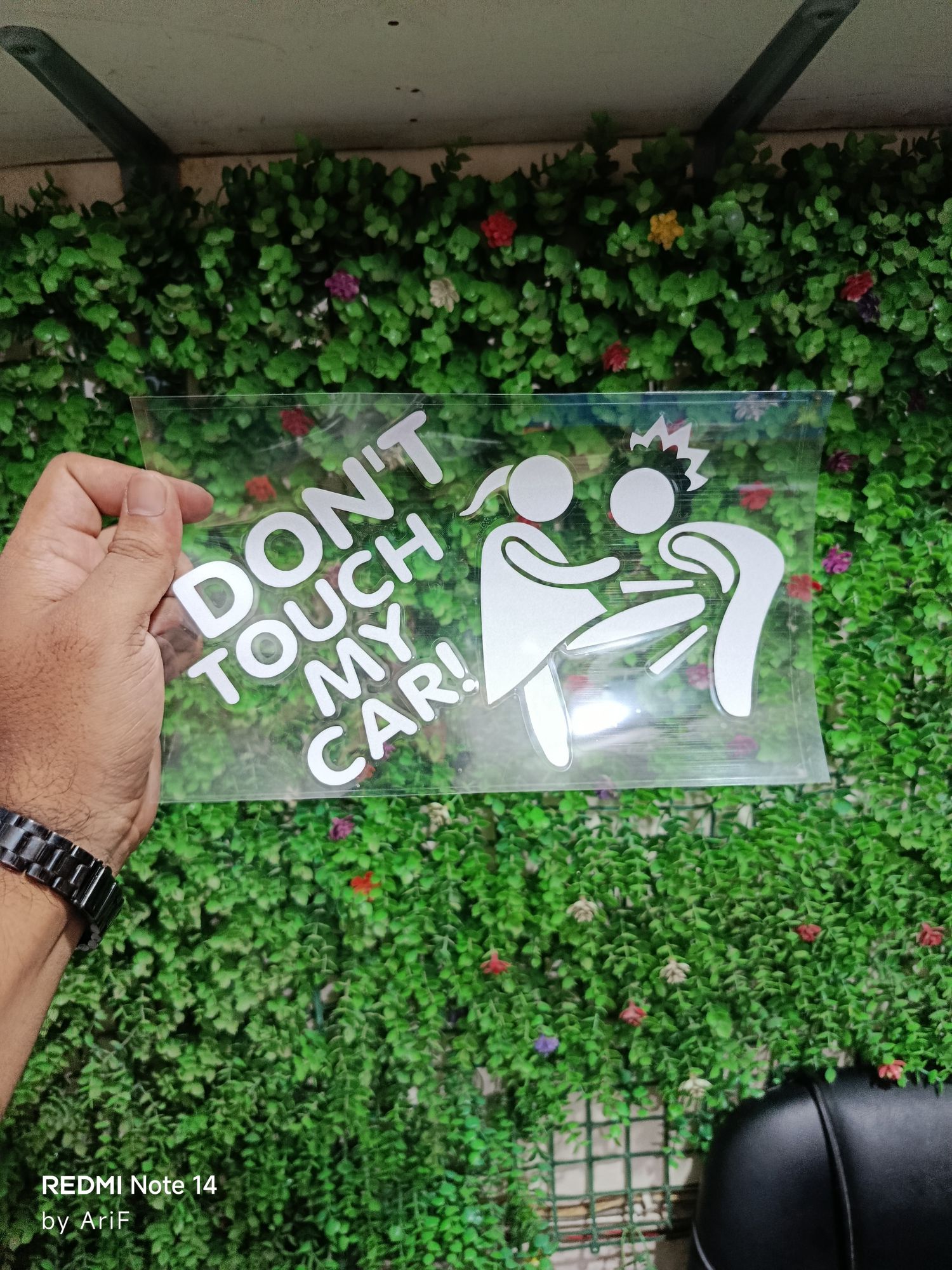 Picture of "DON'T TOUCH MY CAR" Premium Quality Universal Car Sticker - 1Pis