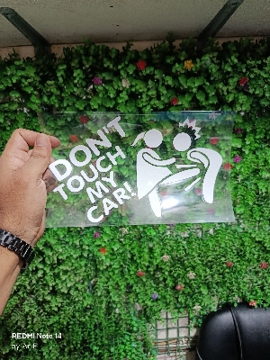 Picture of "DON'T TOUCH MY CAR" Premium Quality Universal Car Sticker - 1Pis