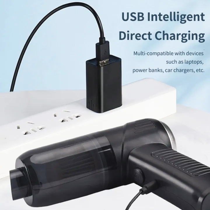 Picture of 2 IN 1 Car Vacuum Cleaner Handheld Auto Wireless Mini Portable Vacuum Cleaner for Car Home Desktop Keyboard Cleaning