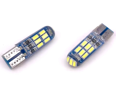 Picture of 2 PCS T10 W5W 194 Car LED Bulbs 12V 4014 15 SMD White Silicone Auto Trunk Lights Parking Light Interior Dome Reading Lamp Bulb