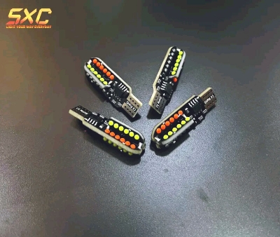Picture of New High Quality T10 48 LED COB RGB 2 MODE PLUG-IN TURN SIGNAL LIGHTS T10 RGB CAR/ MOTORCYCLE DUCK LIGHTS - 2Pis
