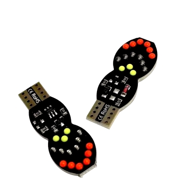 Picture of High Quality RGB T10 W5W LED 194 168 COB Interior Bulb Light Cars Auto Led Bulb Interior Light Parking Backup Brake Lamps 12V - 2Pis