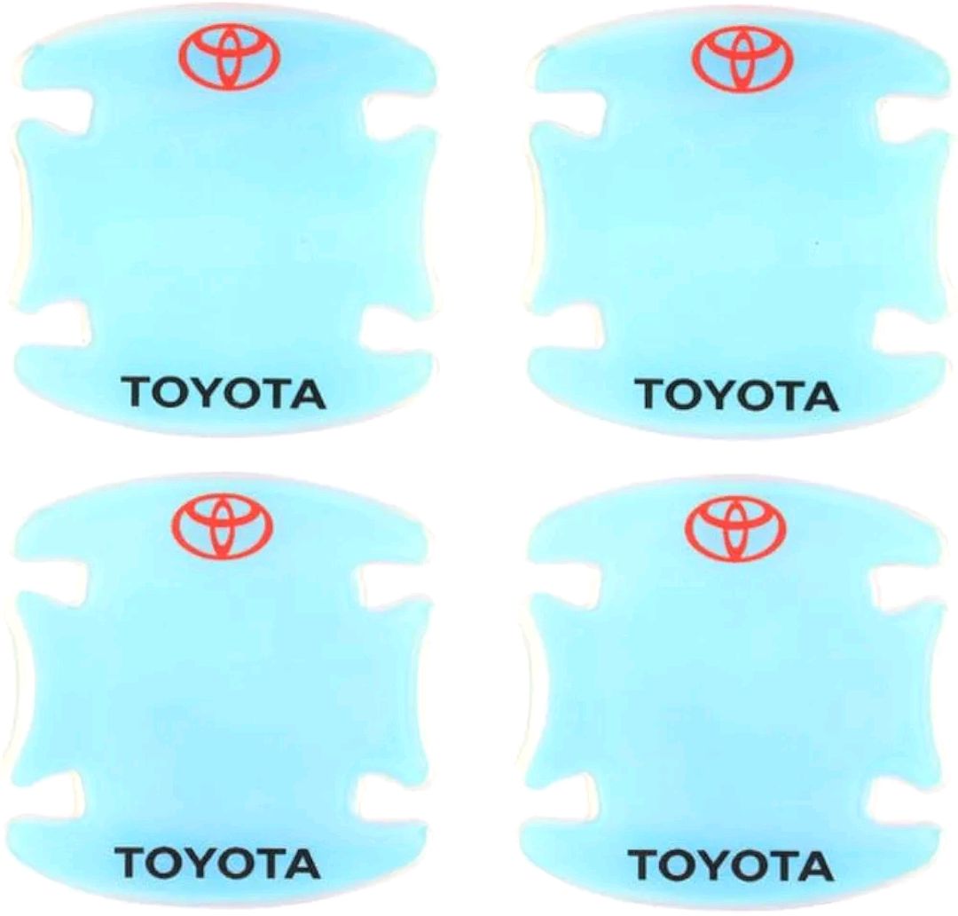 Picture of 8Pcs 3D Illusion-Colour (Toyota) Car Door Handle Cup Protector, Car Handle Protector Accessories Illusion-Colour Laser Door Bowl Protection Film Waterproof Anti-Scratch Stickers Covers