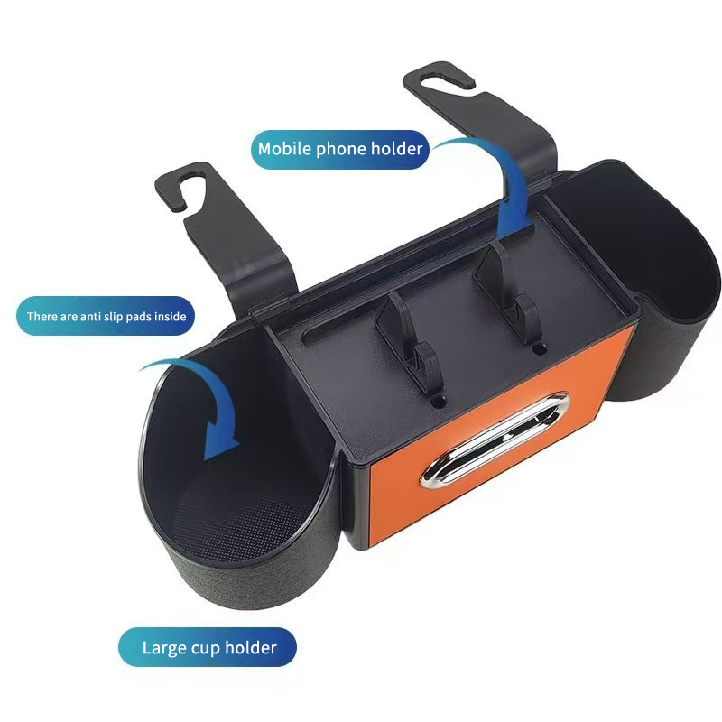 Picture of Multifunctional 3in 1 Car Tissue Storage Box & Bottle Holder