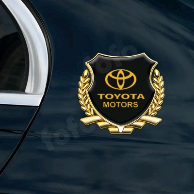 Picture of Car Sticker 3D Metal emblem Universal Metal Logo Side Window Emblem Decals 3D Car Truck Motor Decal Sticker fit For Toyota all model