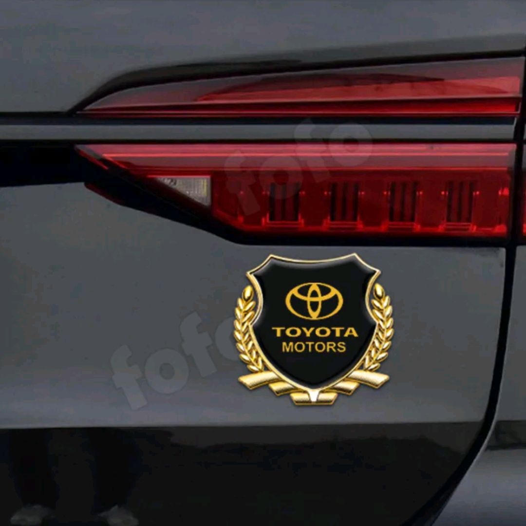 Picture of Car Sticker 3D Metal emblem Universal Metal Logo Side Window Emblem Decals 3D Car Truck Motor Decal Sticker fit For Toyota all model