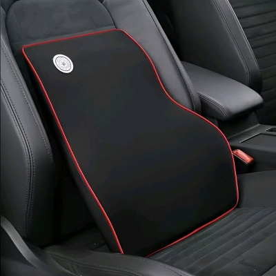 Picture of Premium Car Headrest & Lumbar Support Cushion Set – Rebound Memory Foam Backrest Pillow - Black