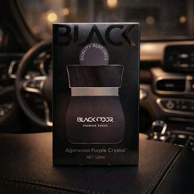 Picture of BLACK ODOR Premium and Luxury Car Perfume Car Interior Deodoriser BO-41 in Many Fragrance Comes in Black Color Bottle Pack of 1 Pcs (Multicolour, Agarwood Purple Crsyta)