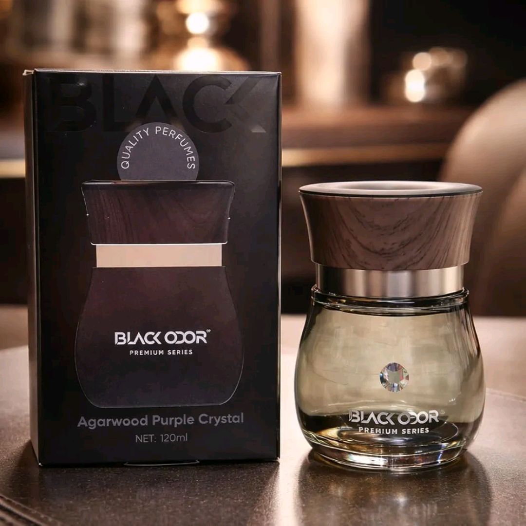 Picture of BLACK ODOR Premium and Luxury Car Perfume Car Interior Deodoriser BO-41 in Many Fragrance Comes in Black Color Bottle Pack of 1 Pcs (Multicolour, Agarwood Purple Crsyta)