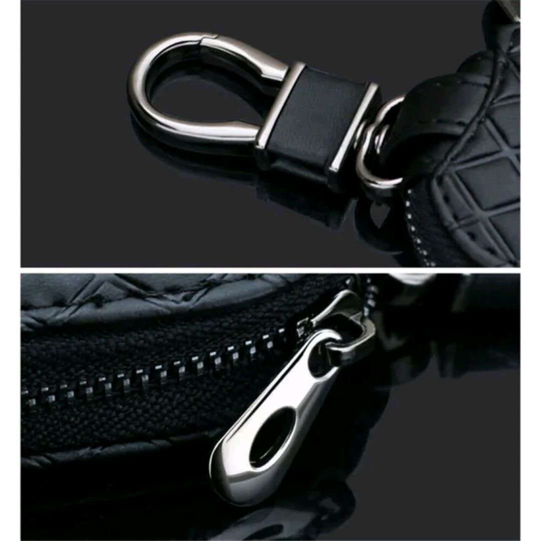 Picture of Premium Diamond Grain Leather Flip Car Key Case Cover | FOB Pouch Wallet for Toyota Models