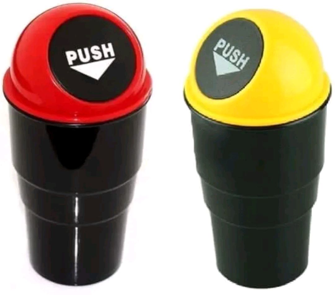 Picture of Car Cup Holder Trash Can with Lid Car Garbage Can for S Truck red lid|Home & Garden | Household Supplies & Cleaning | Trash Cans & Wastebaskets