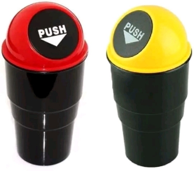 Picture of Car Cup Holder Trash Can with Lid Car Garbage Can for S Truck red lid|Home & Garden | Household Supplies & Cleaning | Trash Cans & Wastebaskets