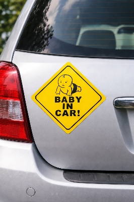 Picture of Baby In Car Safety Sticker – Rear Glass Warning Reflective Car Sticker - 1Pis