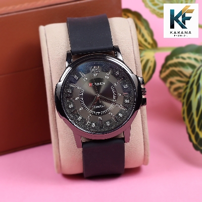 Picture of Curren 8123 business men's quartz analog watch with free black watch (Free watch box) 