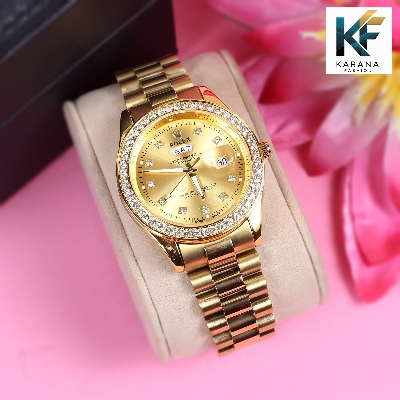 Picture of Rolexs stainless steel chain date & day analogue dial premium watch for men