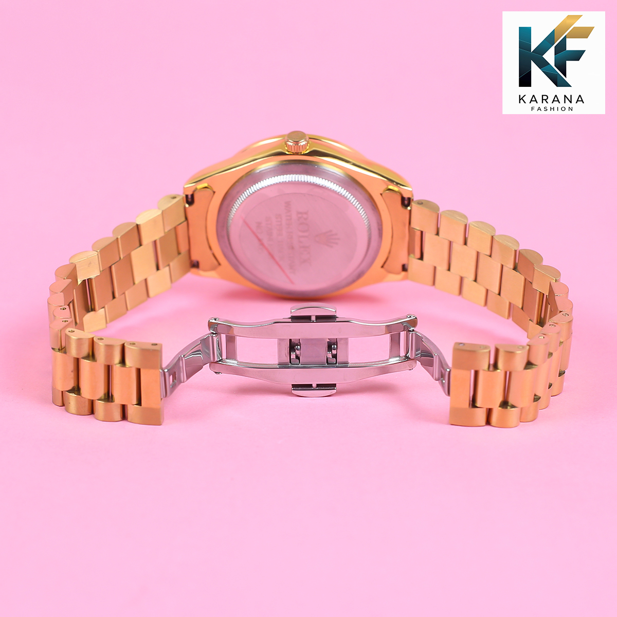 Picture of Rolexs stainless steel chain date & day analogue dial premium watch for men