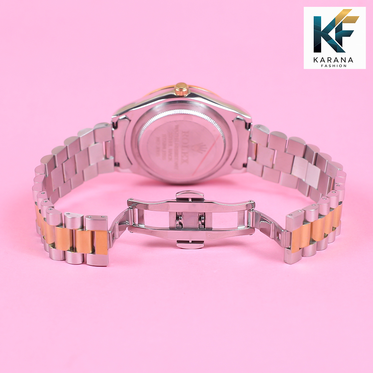 Picture of Rolexs stainless steel chain date & day analogue dial premium watch for men