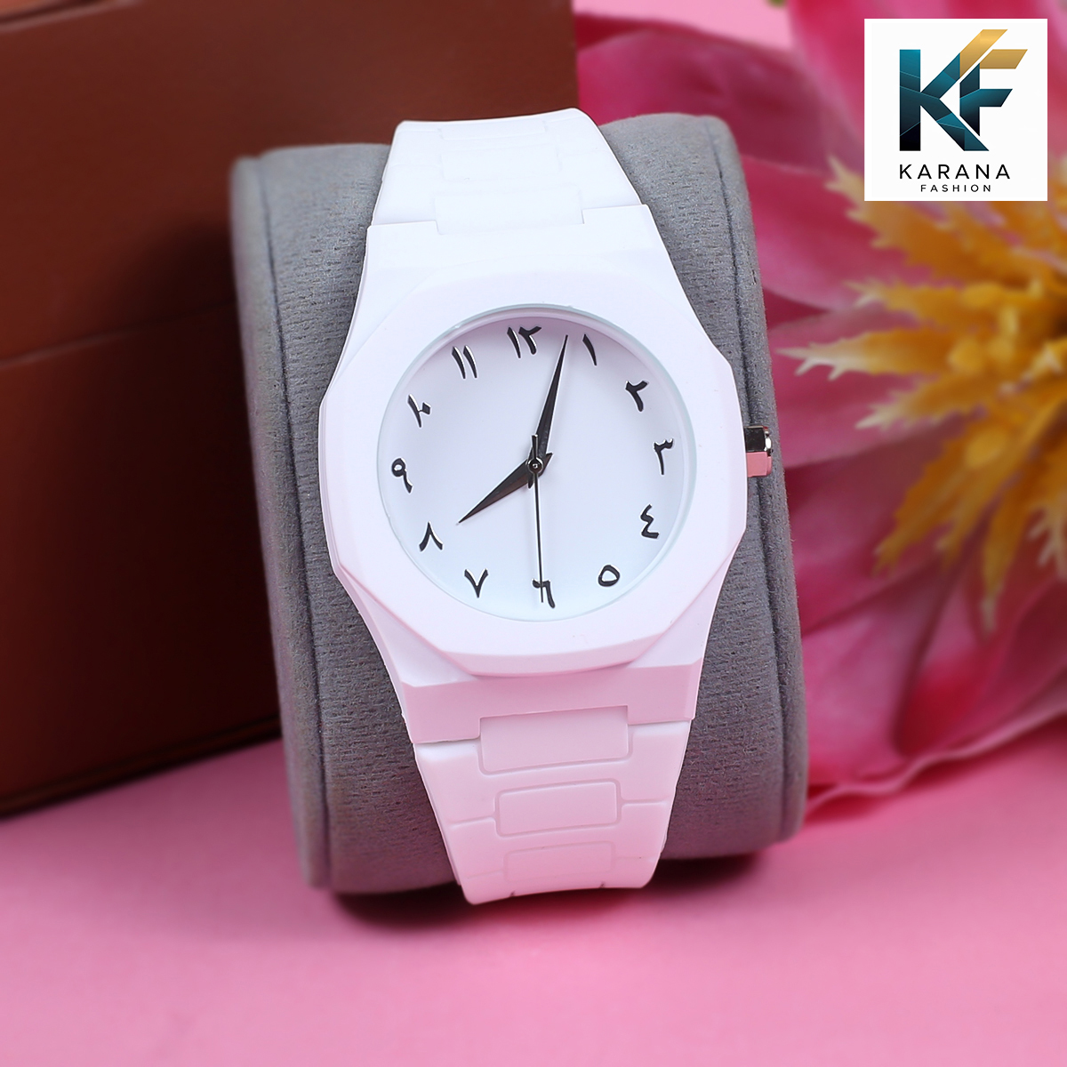 Picture of The Arabic aura dial analogue Mate black Silicon bell watch for men (free watch box)